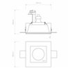 Astro Blanco Square Adjustable | Einbauspot