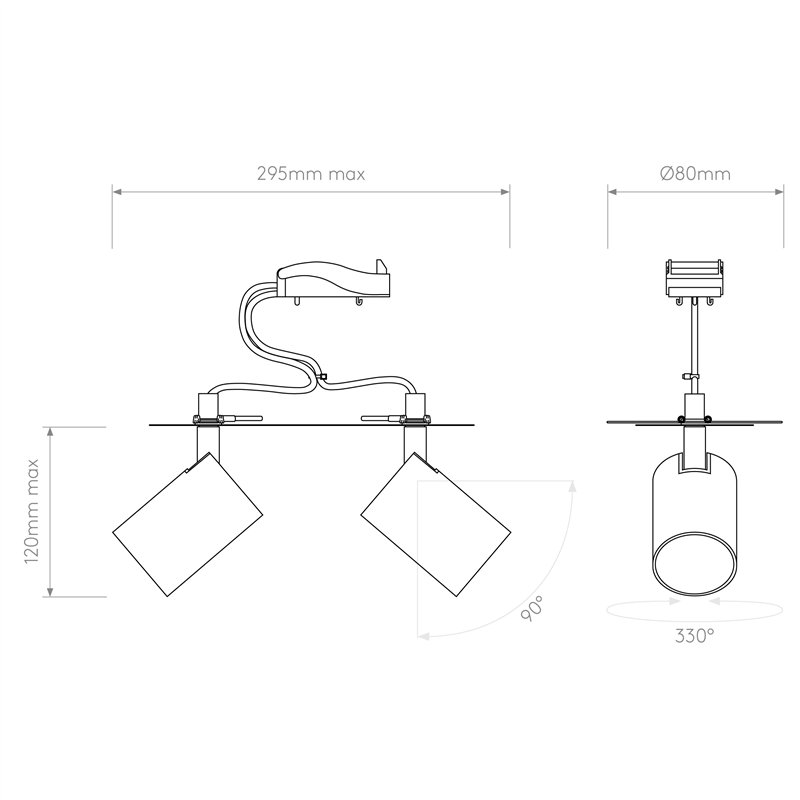 Astro Ascoli Twin Recessed | Plafonnier