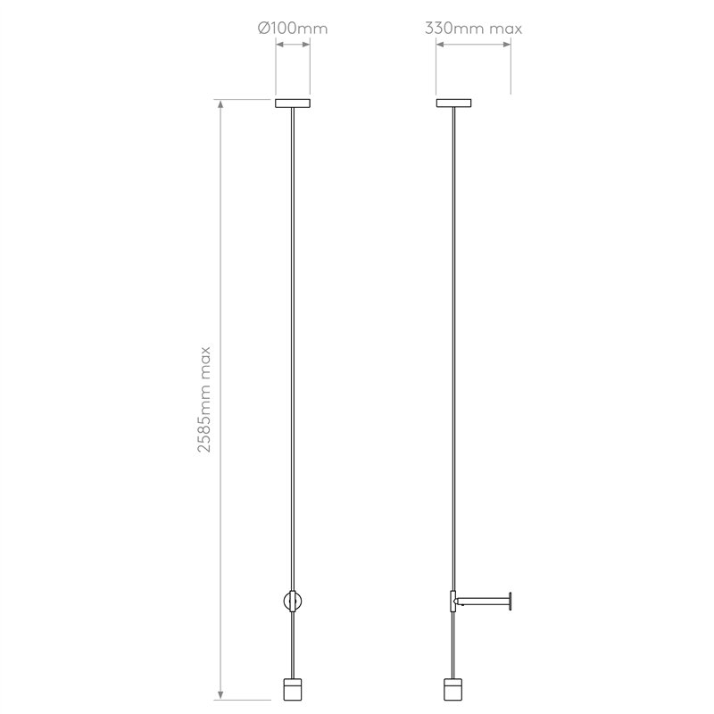 Astro Pendant Suspension Kit 3 | Lampe à suspension