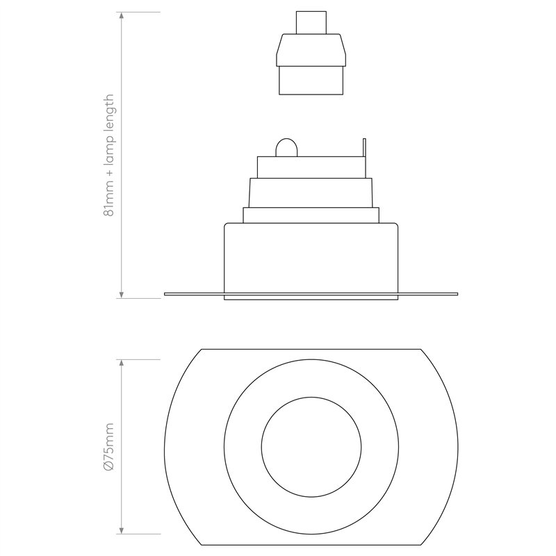 Astro Trimless Slimline Round Fixed Fire-Rated IP65 | Spot encastré
