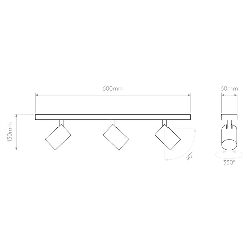 Astro Ascoli Triple Bar | Plafonnier