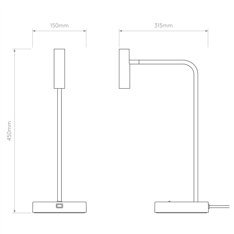 Astro Enna Desk USB C | Lampe de table
