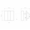 Astro Enna Square Switched LED | Wandlampe