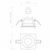 Astro Pinhole Slimline Square Adjustable Fire-Rated | Einbauspot