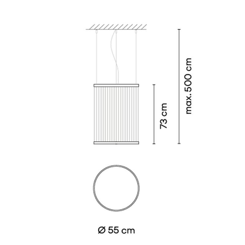 Vibia Array Ø 55 cm - 73 cm - 1815 lampe a suspension