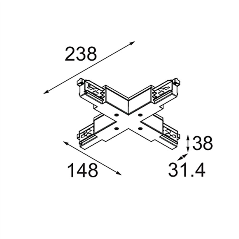 Modular Track 230V Connection X Electrical/Mechanical