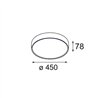 Modular Flat Moon Surface 450 1x LED DI | Deckenlampe