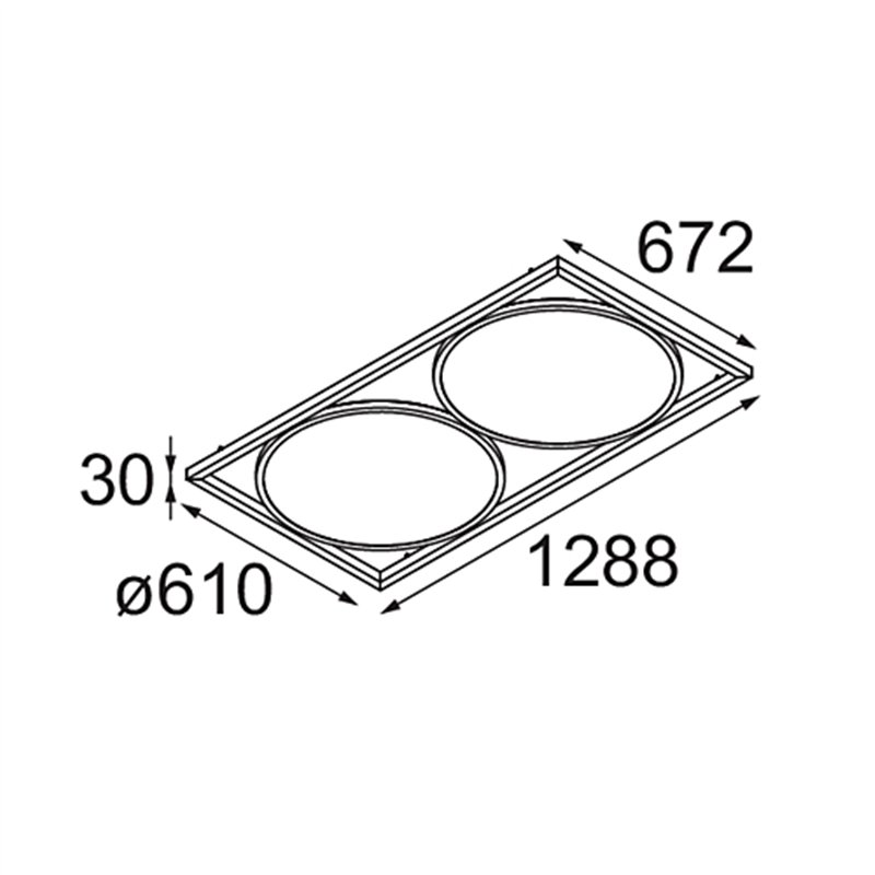 Modular Geometry Suspended Adjustable 672x1288 2x LED DE | Lampe à suspension