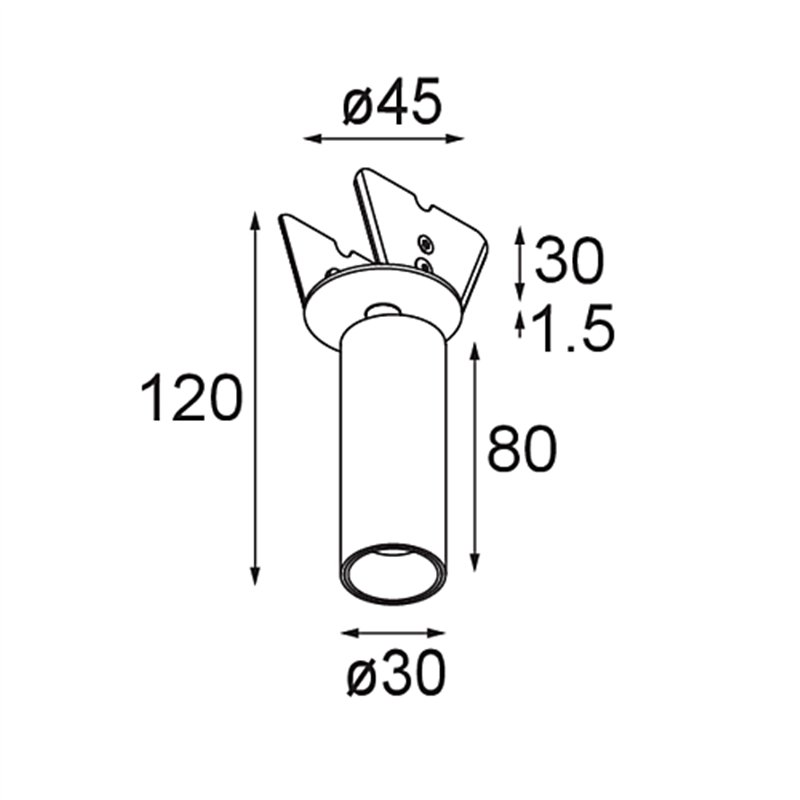 Modular Nyto Semi-Recessed Adjustable 30 1x LED DE | Einbauspot