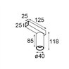 Modular Nyto Surface Adjustable 40 Square 1x LED DE | Plafonnier / Applique
