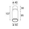 Modular Nyto Surface Adjustable 50 Round 1x LED DE | Plafonnier / Applique