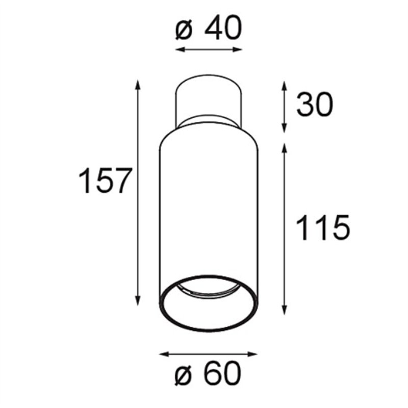 Modular Nyto Surface Adjustable 60 Round 1x LED DE | Plafonnier / Applique