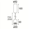 Modular Placebo Suspended Down 60 1x LED DI | Lampe à suspension