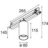 Modular Nyto Track 230V Adjustable 60 1x LED DI | Éclairage sur rail