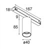 Modular Nyto Track 48V Adjustable 40 1x LED | Éclairage sur rail