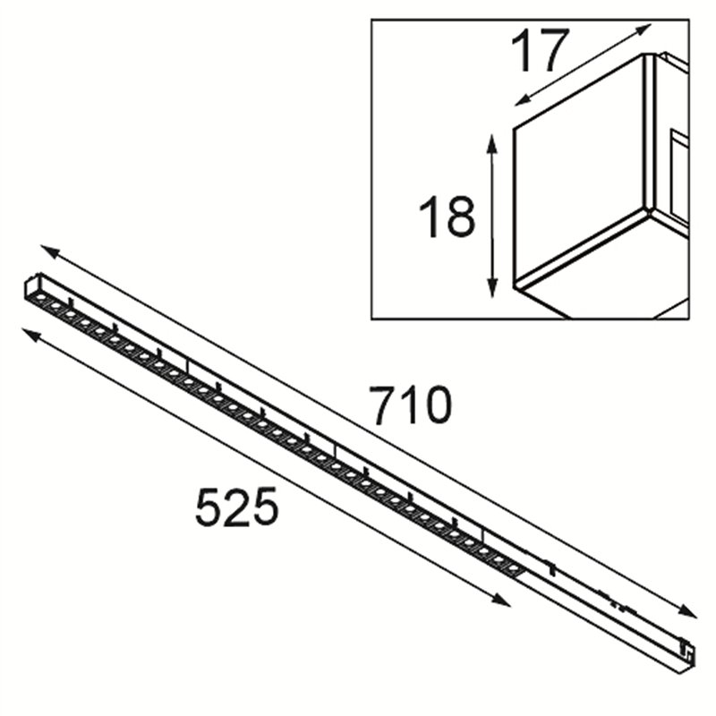 Modular Pista Linear Spots Track 48V 710 1x LED | Éclairage sur rail