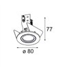 Modular K 0 Recessed 80 1x GU10 DE | Spot encastré