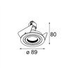 Modular K 1 Recessed Adjustable 89 1x GU10 DE | Spot encastré