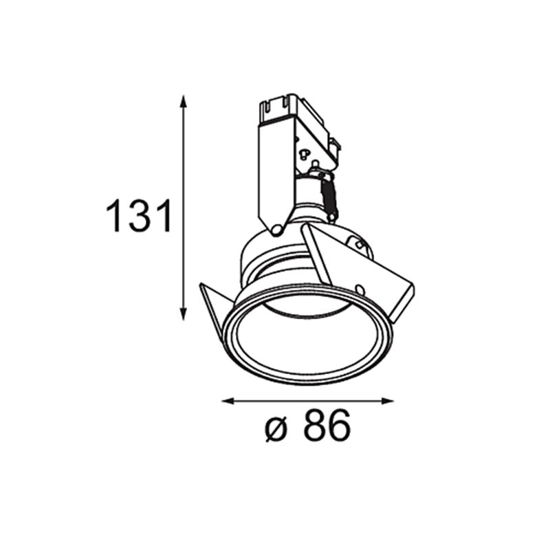 Modular Lotis Round Recessed 86 1x IP55 GU10 | Einbauspot