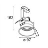 Modular Lotis Round Recessed Adjustable 97 1x GU10 | Spot encastré