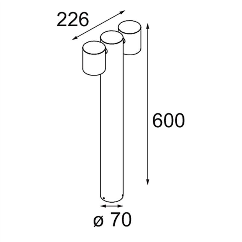 Modular Lowieze Floor 70 High 2x IP54 LED DI | Lampadaire extérieurs