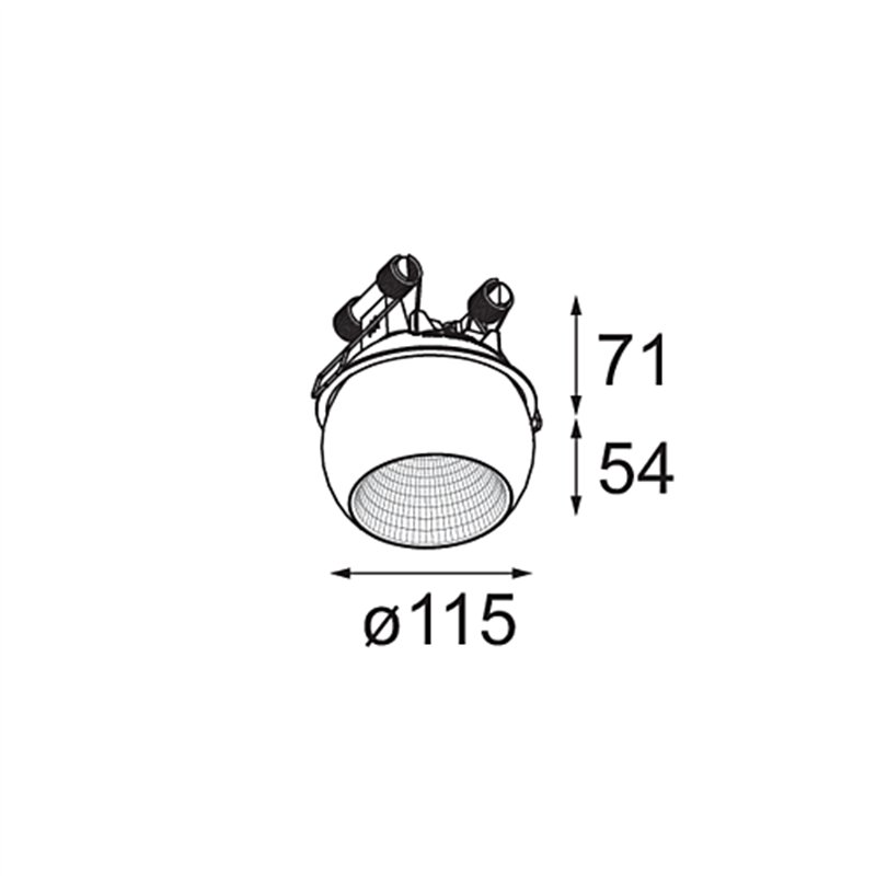 Modular Marbul Recessed Adjustable 115 1x LED DE | Spot encastré