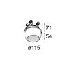 Modular Marbul Recessed Adjustable 115 1x LED DE | Spot encastré