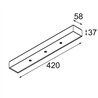 Modular Modupoint Square Surface 420X58 3x Jack DI 500mA | Deckenlampe / Wandlampe