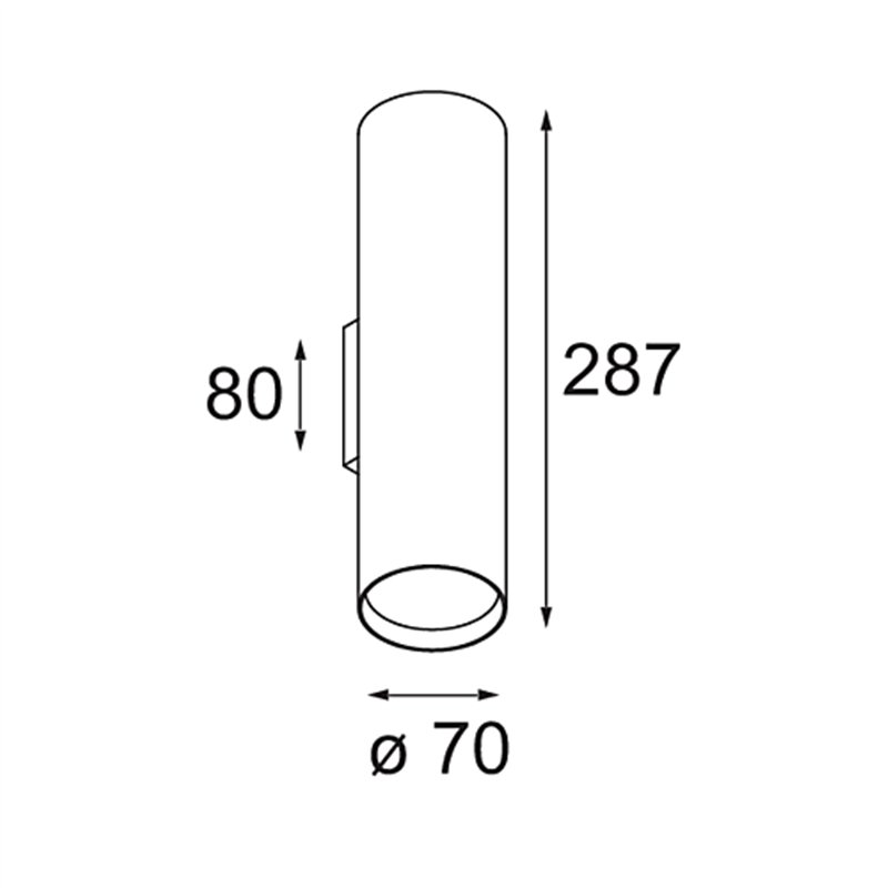 Modular Nude Wall Up/Down 70 2x PAR20 E27 | Applique