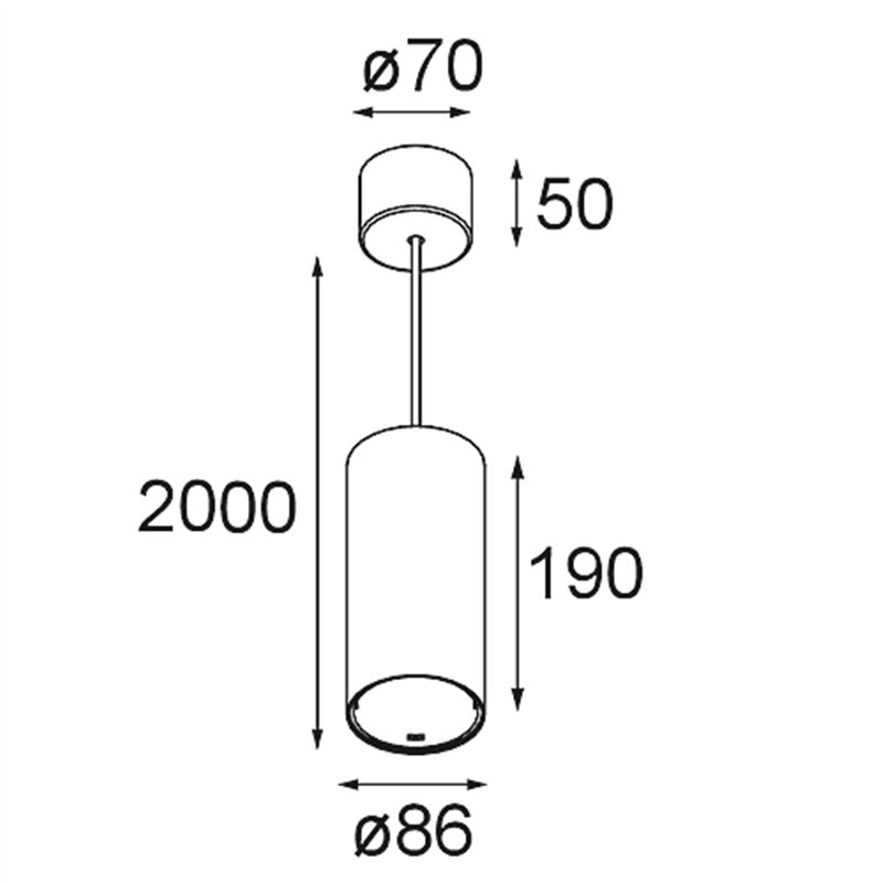 Modular Smart Tube Suspended 82 XL 1x 1800-3000K WD DI 350mA | Lampe à suspension