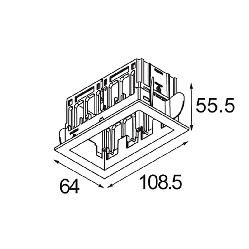 Modular Qbini Frame Recessed 2x | Einbauspot