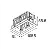 Modular Qbini Frame Recessed 2x | Spot encastré