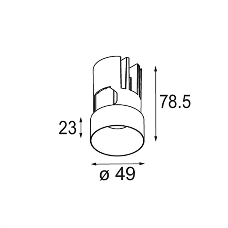 Modular Minude Out Recessed 49 23 1x IP54 LED DE | Spot encastré