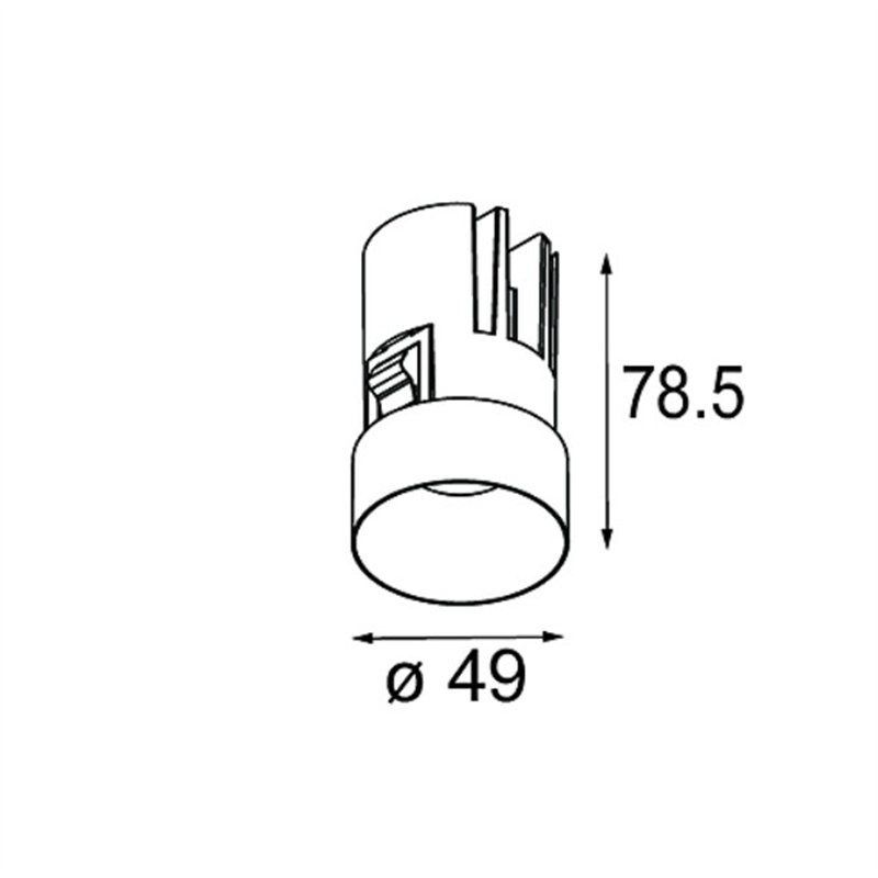 Modular Minude Recessed Trimless 49 1x IP54 LED DE | Spot encastré