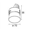 Modular Thimble Recessed Trimless Adjustable 70 1x LED DE | Spot encastré