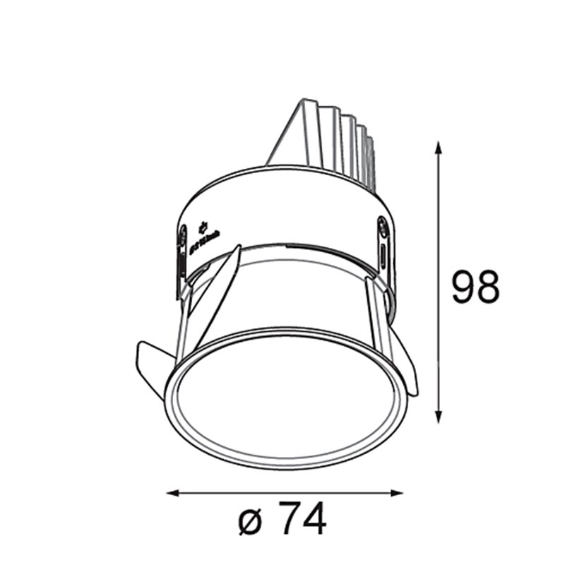 Modular Thimble Recessed Adjustable 74 1x LED DE | Einbauspot