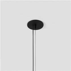 Modular Power Feed and Suspension Canopy Semi-Recessed Round 2P Extruded DE (Incl. Suspension Cable 2000)