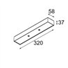 Modular Modupoint Square Surface 320X58 2x Jack DI 500mA | Plafonnier / Applique
