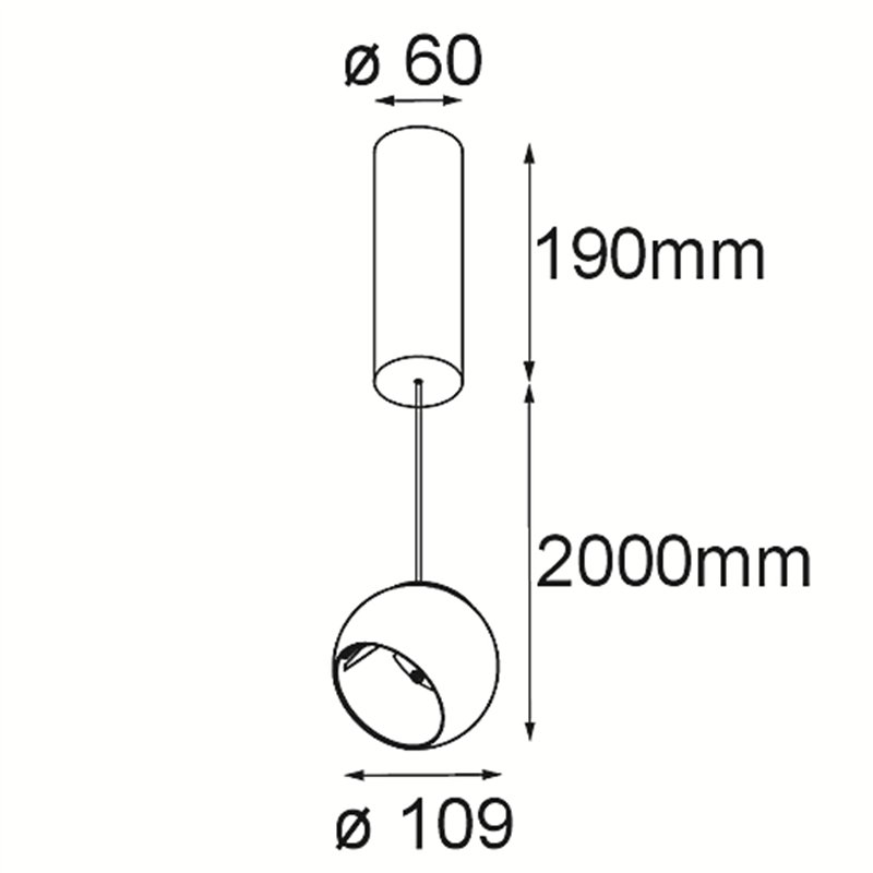 Modular Marbul Suspended Adjustable 109 1x LED DI | Hängelampe