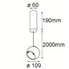 Modular Marbul Suspended Adjustable 109 1x LED DI | Lampe à suspension
