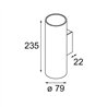 Modular Nude Wall Up/Down 79 2x IP55 LED DI | Applique