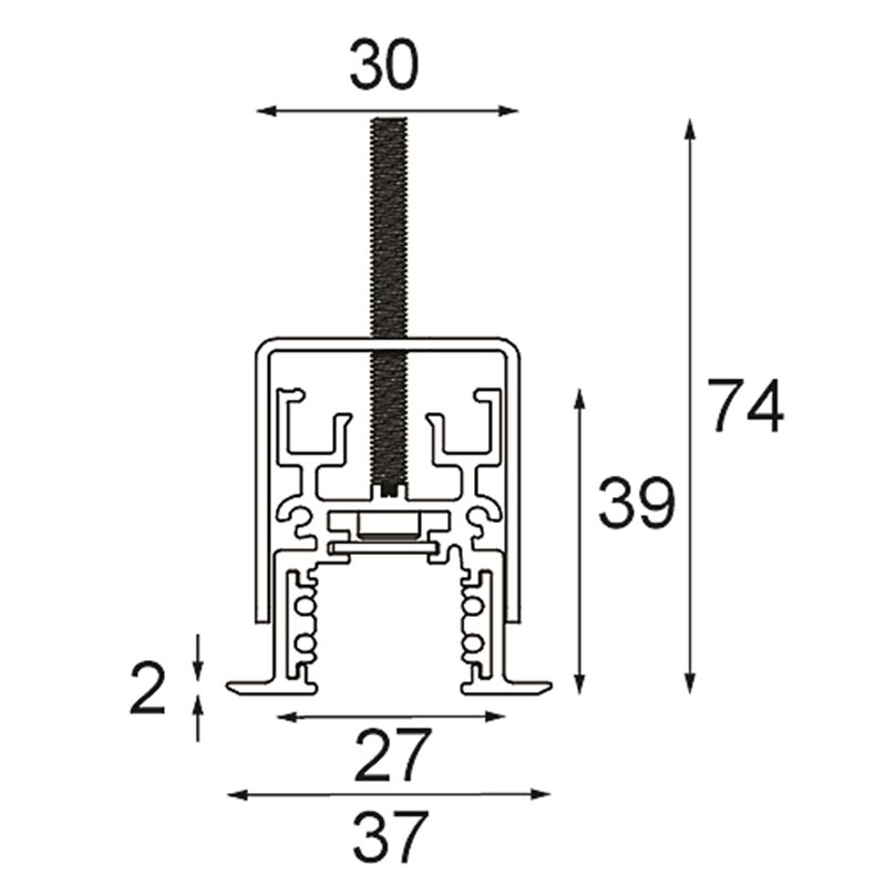 Modular Track 48V Profile Recessed 2000
