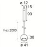 Modular Marbulito Jack Suspended 41 1x LED DE | Lampe à suspension