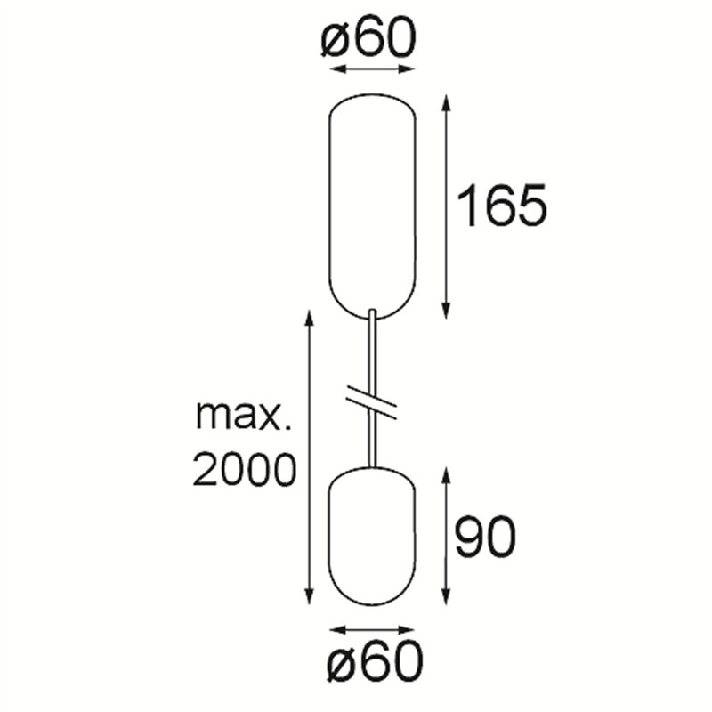 Modular Placebo Suspended Up 60 1x LED DI | Hängelampe