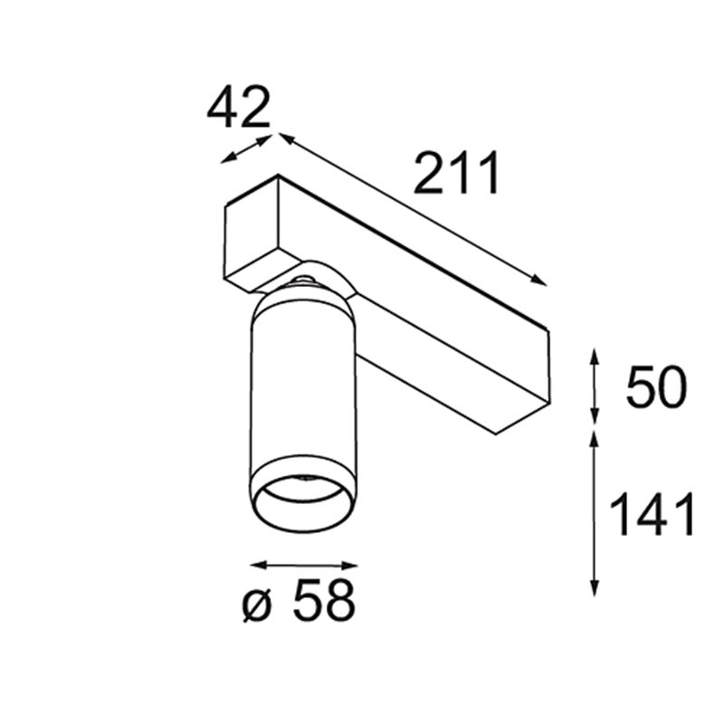 Modular Kogel Surface Adjustable 58 1x LED DI | Plafonnier / Applique
