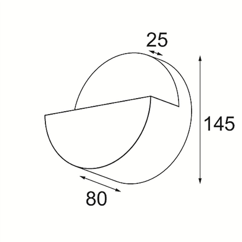 Modular Impulse Round Wall 1x LED DI | Wandlampe