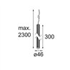 Modular Extruded Stripped Suspended 46 300 1x LED DE | Lampe à suspension