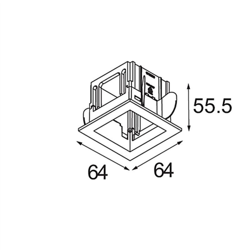 Modular Qbini Frame Recessed 1x | Spot encastré