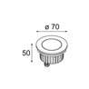 Modular Hipy Round Floor Recessed Up 70 1x IP67 LED DE | Lampe de sol
