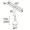 Modular Marbulito Track 48V Suspended 41 1x LED | Éclairage sur rail